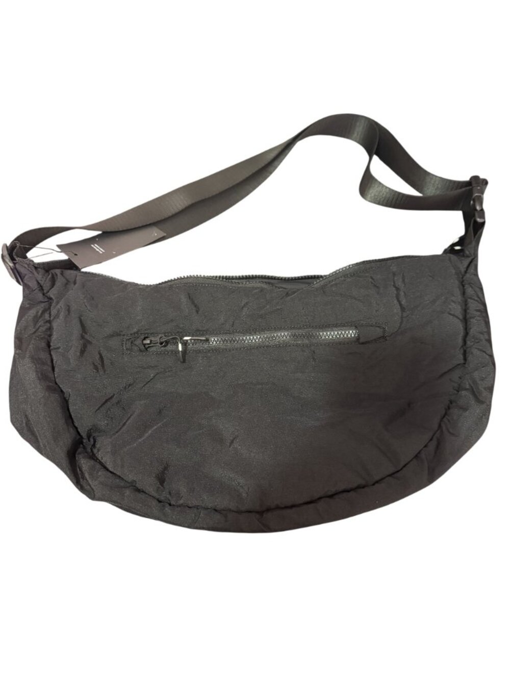 NWT Fabletics Black Nylon Puffer Belt Bag Crossbody Adjustable Strap OS - Picture 2 of 7